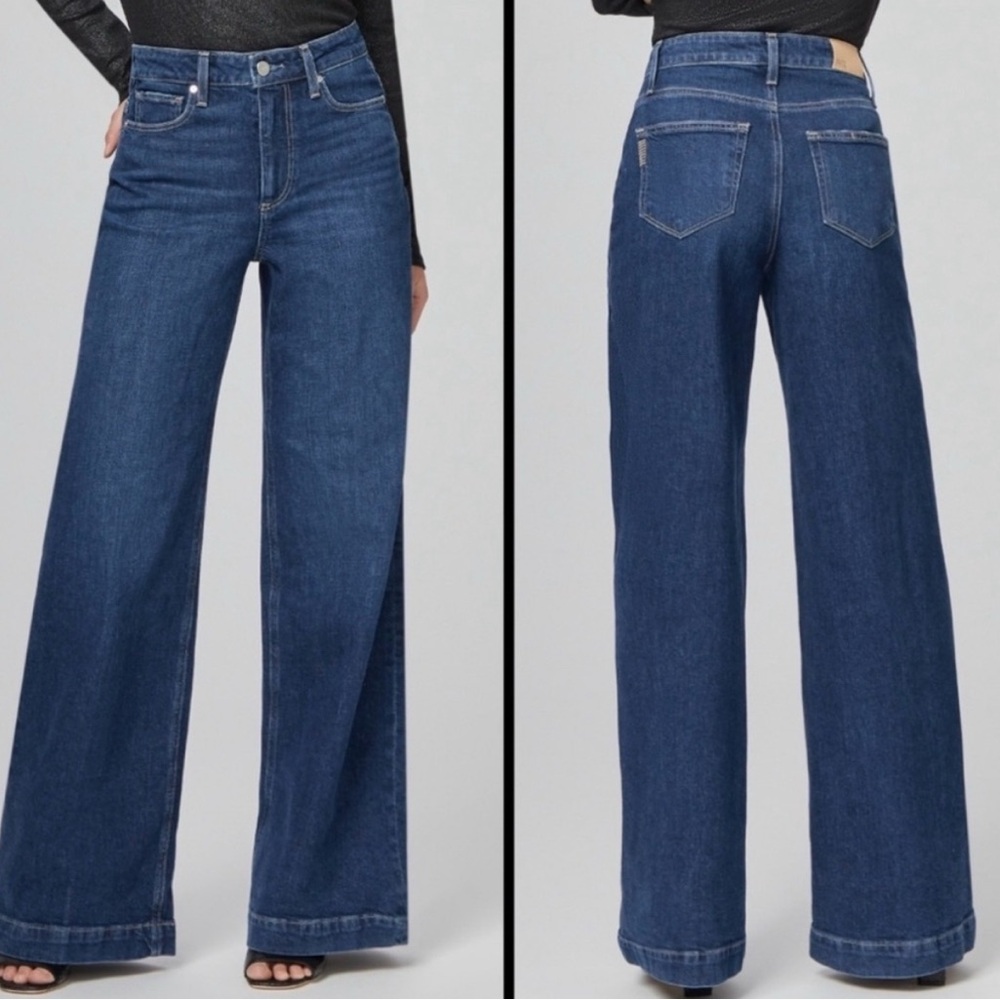 Paige I Jean Harper Gracie Lou Ultra High Rise Trouser Wide Leg Size 27